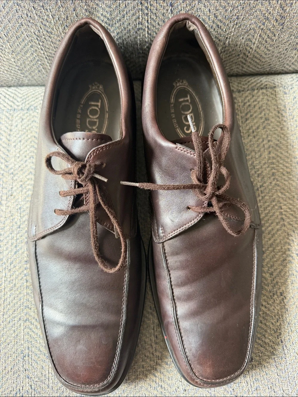 Tod’s Men’s Brown Leather 'Allaciato Quinn' Shoes 10